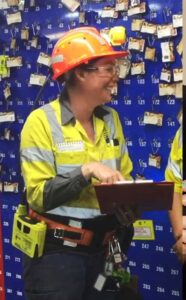 Kristy Christensen Working at an Underground Coal Mine