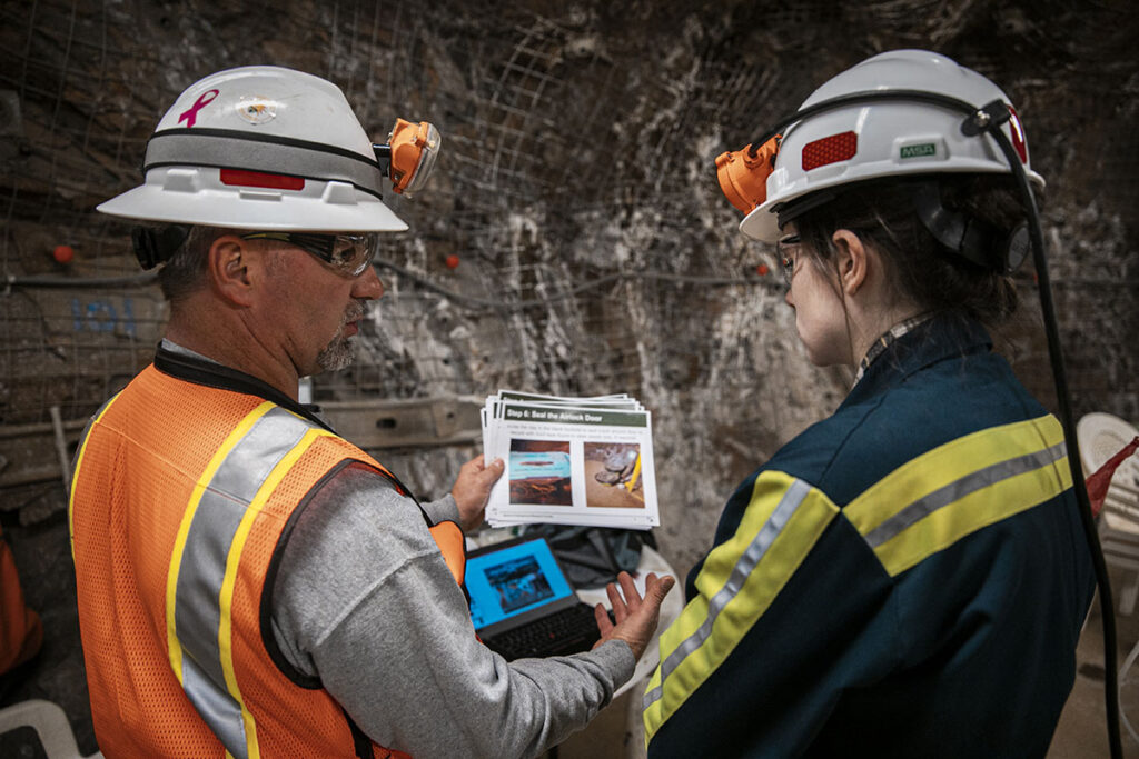 Refuge Chamber Training Sanford Underground Research Facility Pictured Peter Girtz - Must Credit Photo by Nick Hubbard 09.10.2019