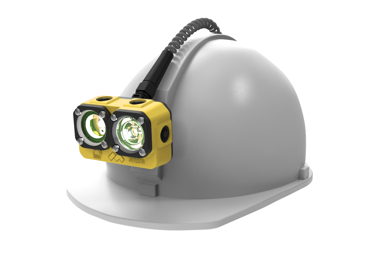 Corded Cap Lamp on Helmet_SiriUS